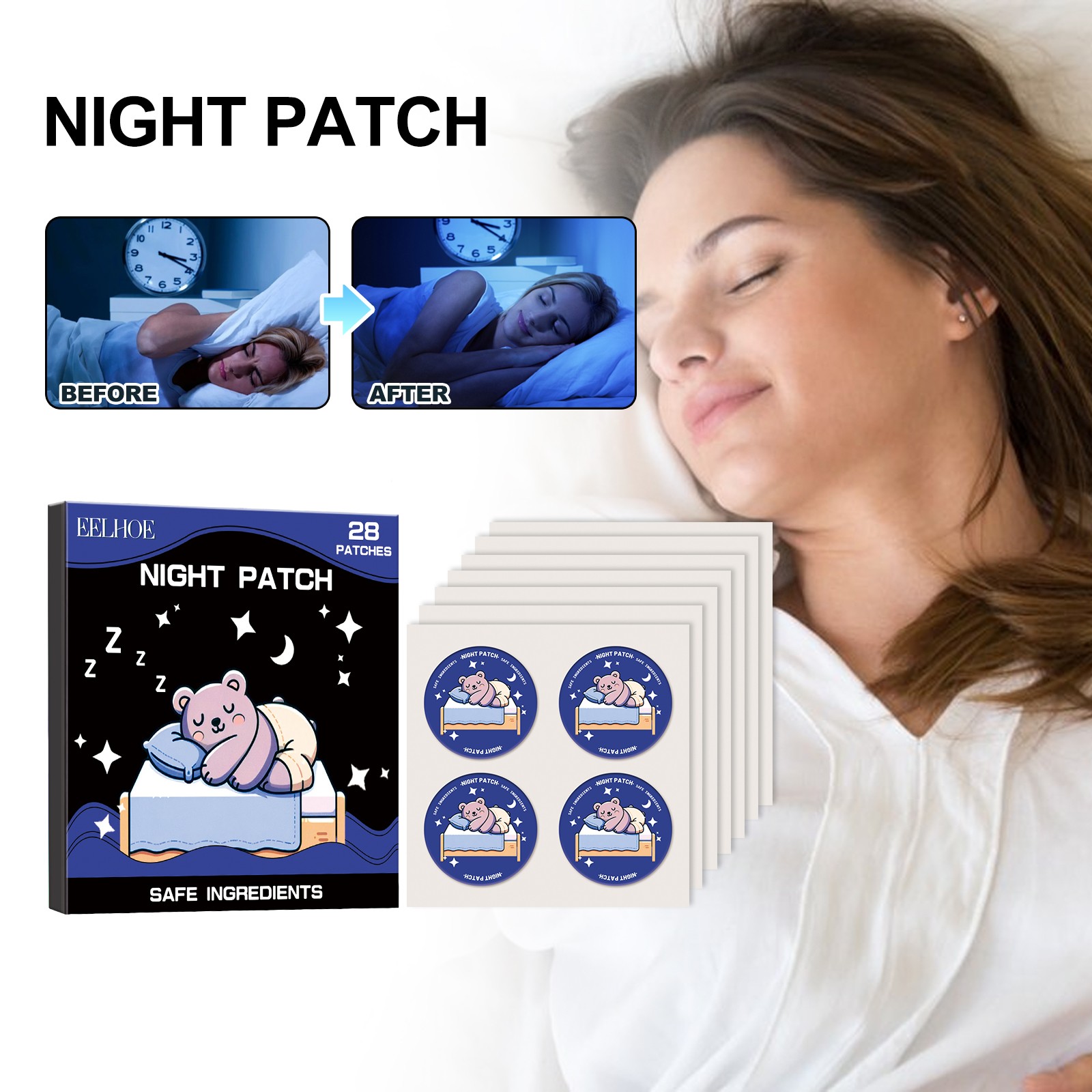 Herbal Sleep Aid Patch Relaxing Aromatherapy Sticker for Better Rest 28pcs