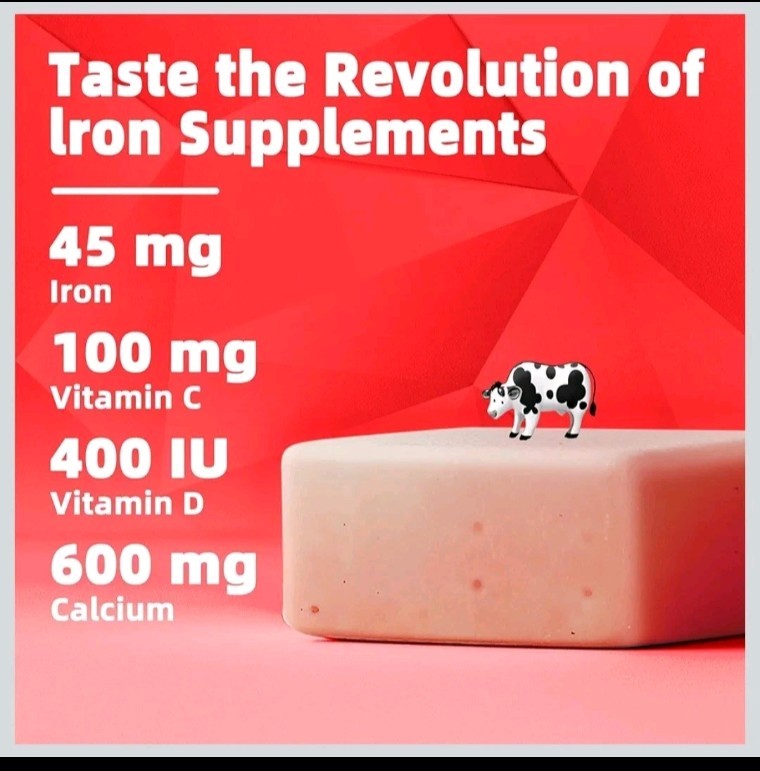 Strawberry Fusion Iron 45mg Vitamin C Soft Chews Daily Multivitamin Kids Adults