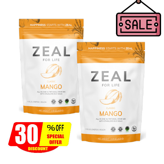 2-Pack Zeal 30-Day Wellness Bag (2 X 420 Grams) CLASSIC MANGO NEW SEAL