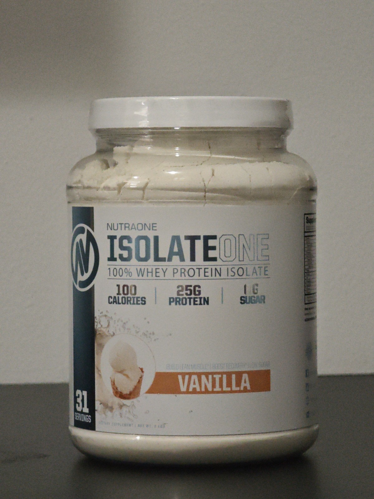 NutraOne Whey Protein Powder Isolate, Vanilla, 25g of Protein 31 Servings
