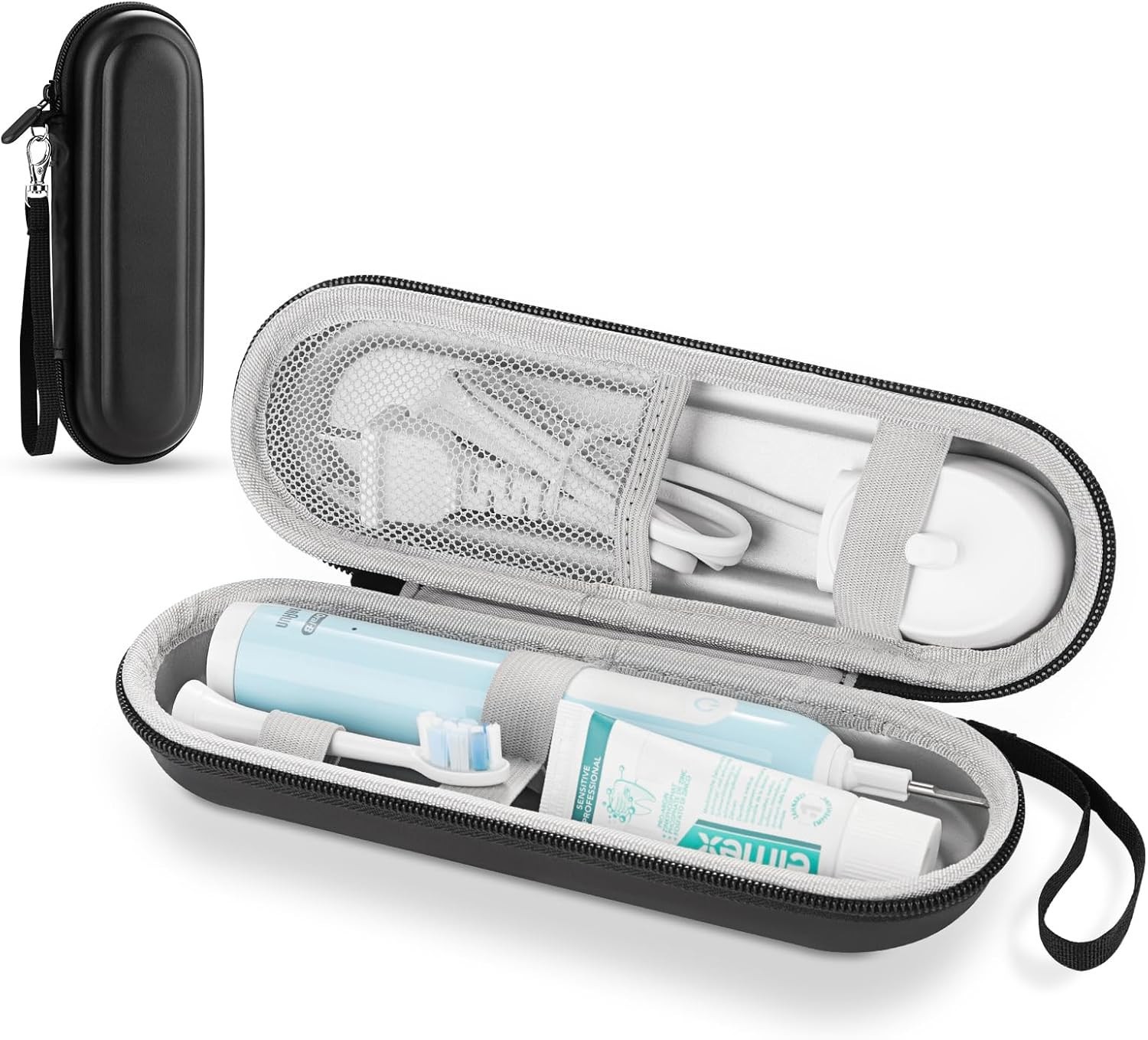 Travel Case for Oral-B Pro & Philips Sonicare Electric Toothbrush Black