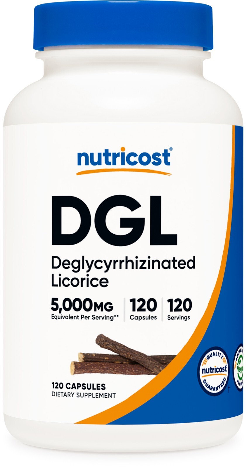 Nutricost DGL (Deglycyrrhizinated Licorice Extract) 120 Capsules (5000mg)