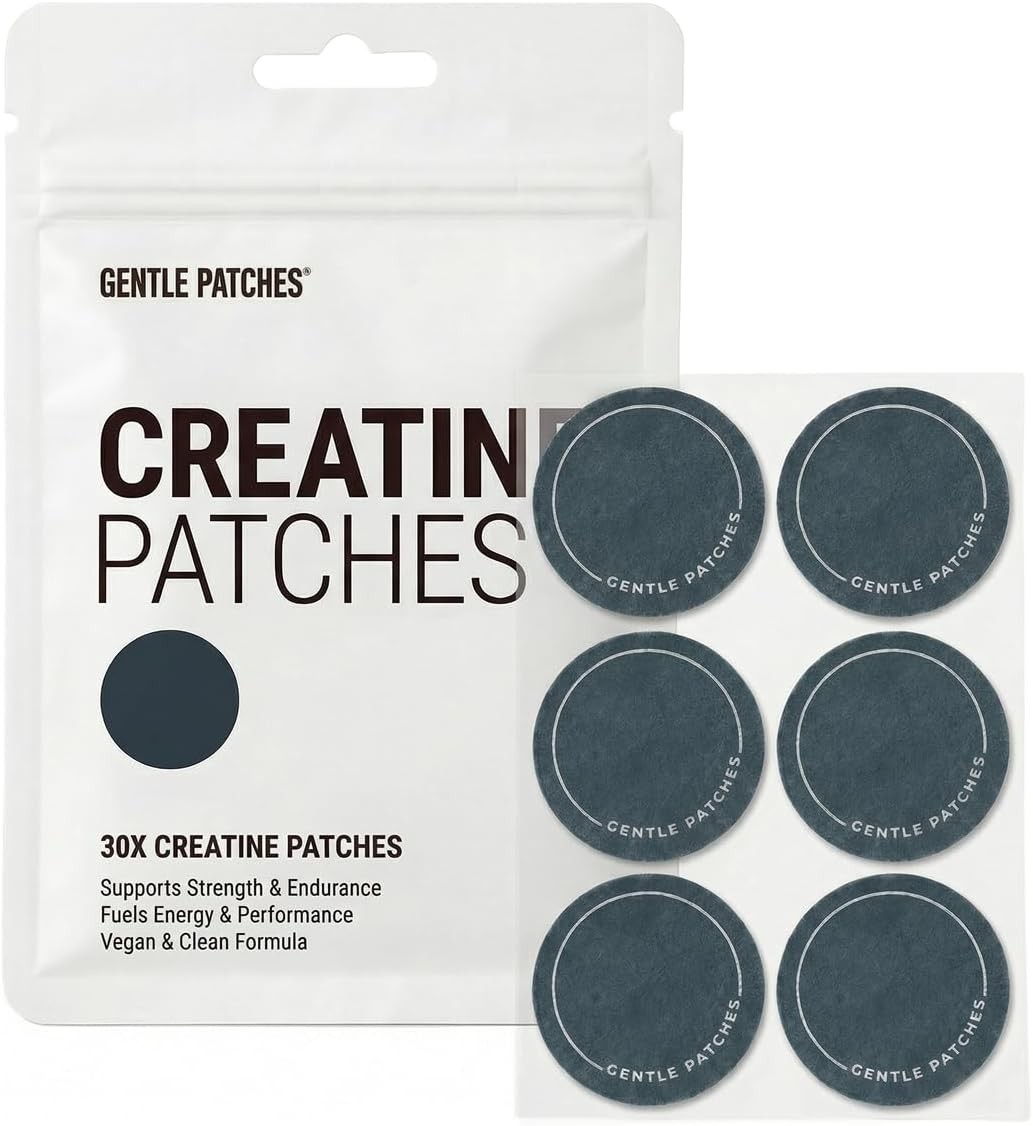 Creatine Patches-30 Day Supply-Natural Pre-Workout Energy Boost&Muscle Recovery-