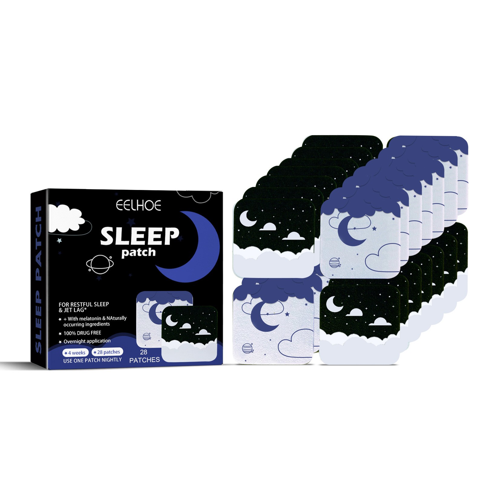 Natural Sleep Aid Patch, Stress & Anxiety Relief for Better Sleep Quality
