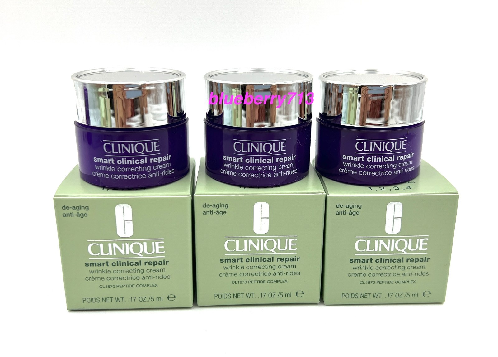 3 x Clinique Smart Clinical Repair Wrinkle Correcting Cream 5ml Each