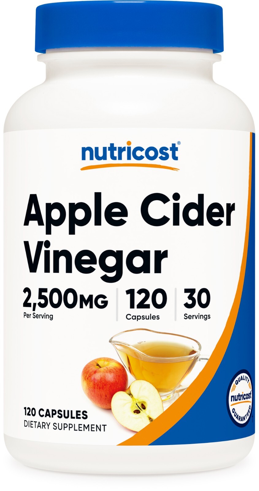 Nutricost Apple Cider Vinegar (2500mg) 120 Vegan Capsules – 30 Servings