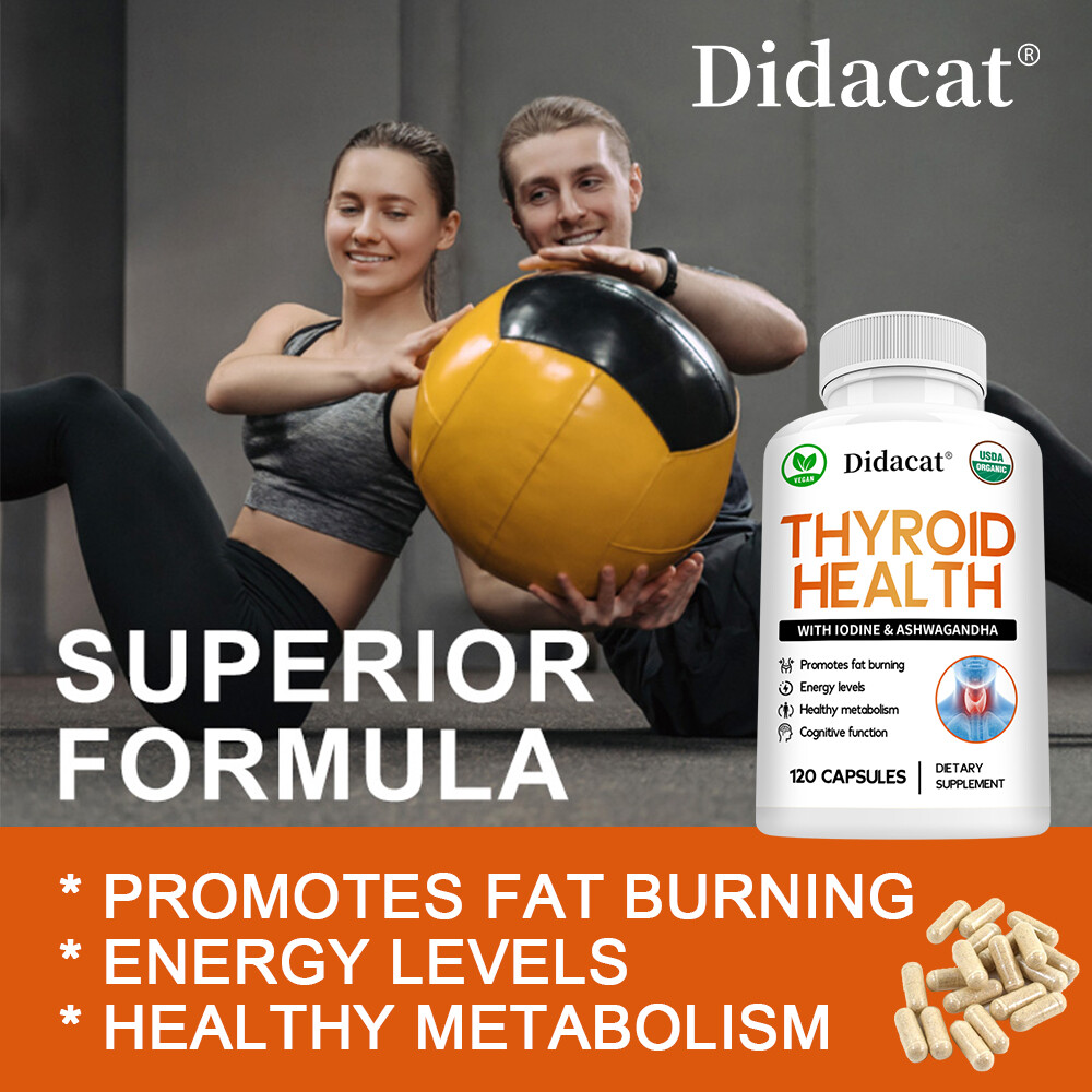 Advanced Thyroid Health Supplement with Iodine Capsules Free Shipping