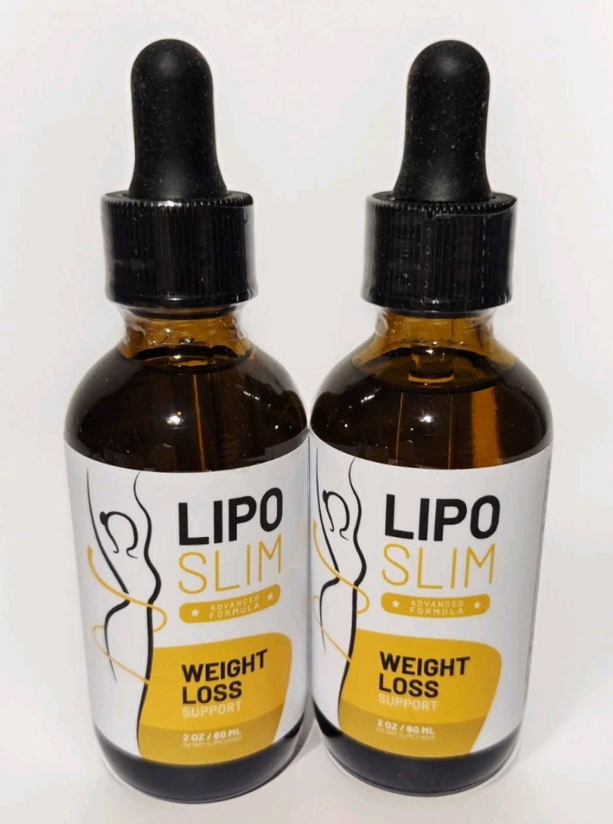 LOT OF 2 LIPO SLIM WEIGHT LOSS SUPPLEMENT DROPS 2oz ~ NEW SEALED ~ EXP 06/2027