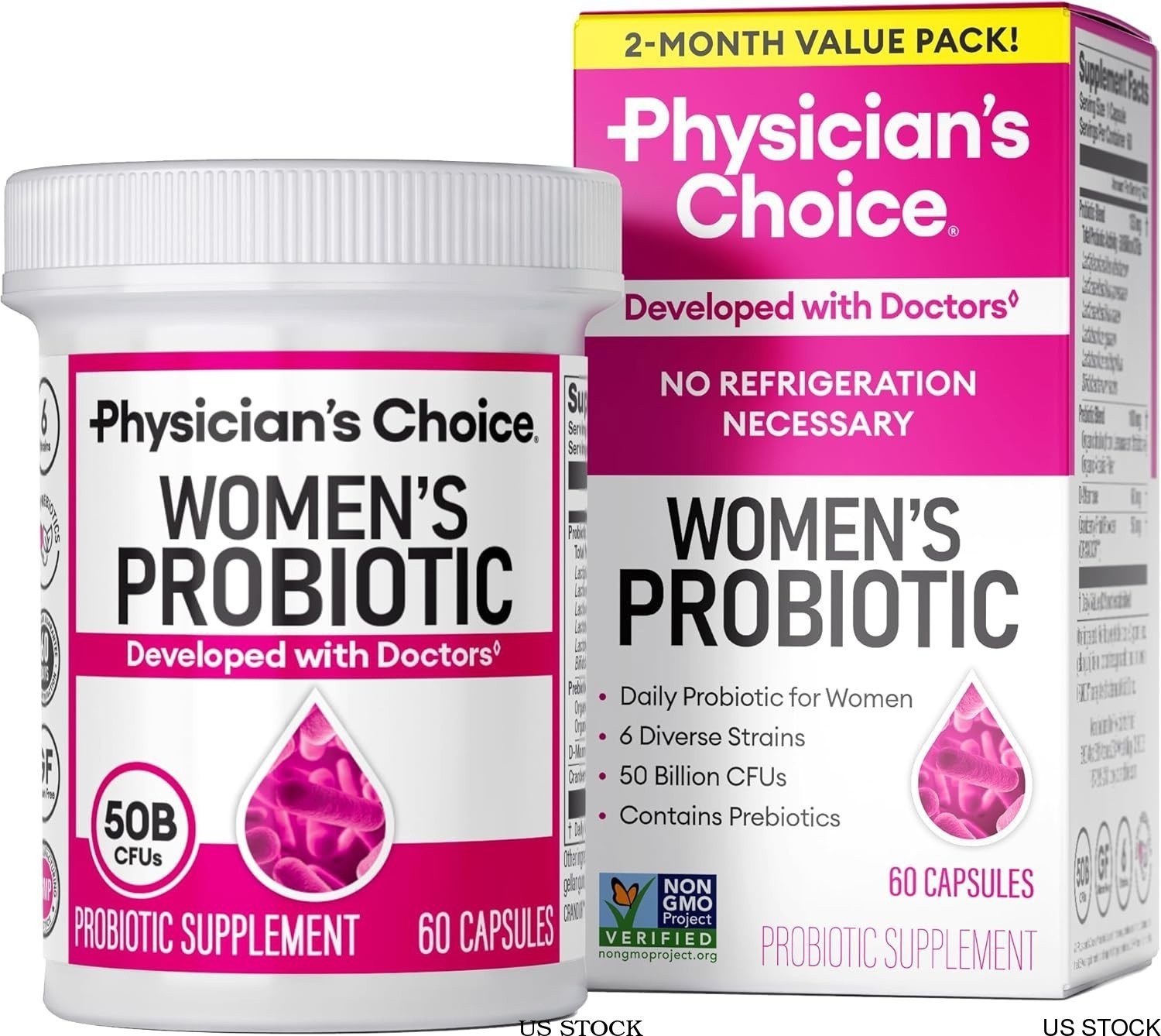 Probiotic | Women’s Physician’s Choice 50 Billion CFU + Organic US Prebiotic