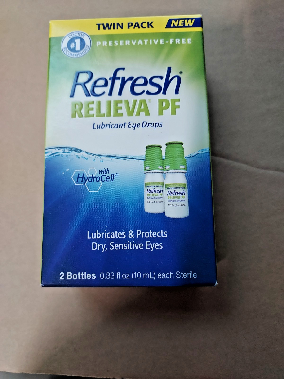 REFRESH Relieva PF Lubricant Eye Drop Twin Pack 2 Bottles 0.33 Oz Ex 11/2027