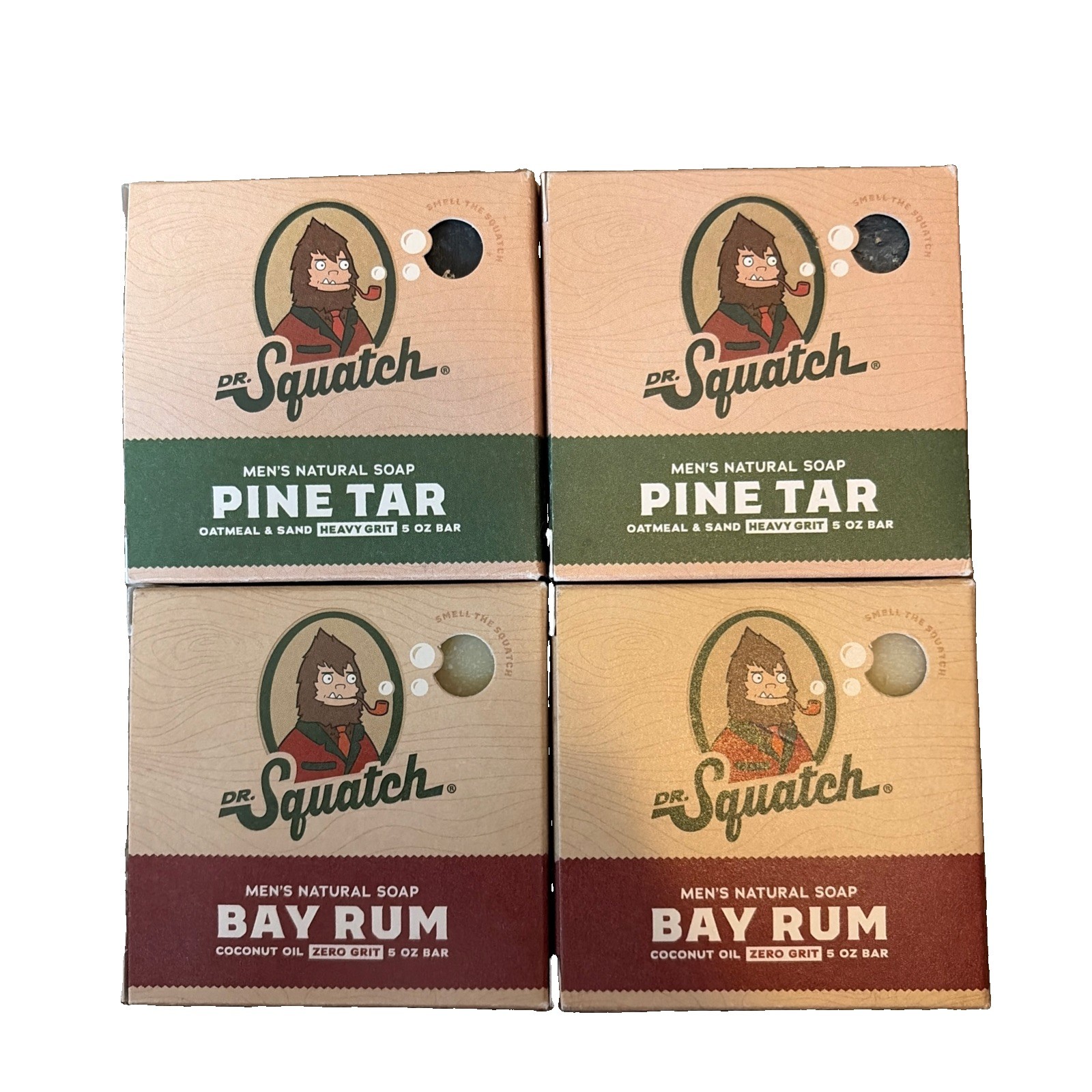 Dr. Squatch Pine Tar & Bay Rum, 4 pack of soap bars