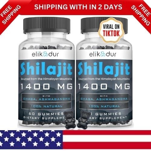 84,000 MG Shilajit Gummies, Organic Shilajit Gummies with 85+ Trace Minerals, Fu