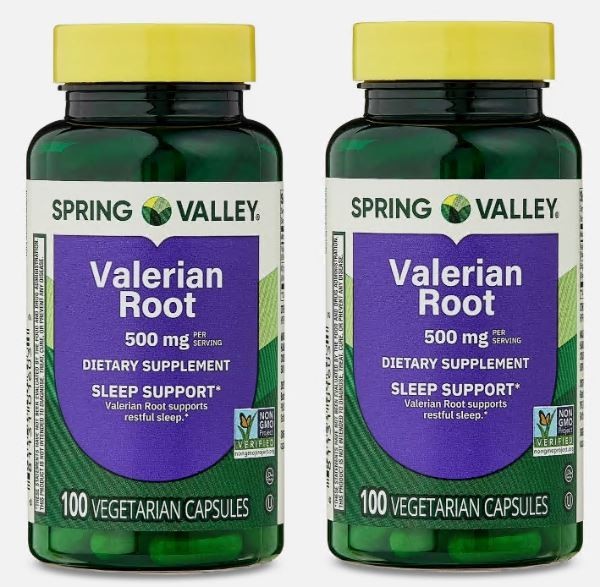 Spring Valley Valerian Root Capsules, 500 mg, 100 Count ( 2 PACK )