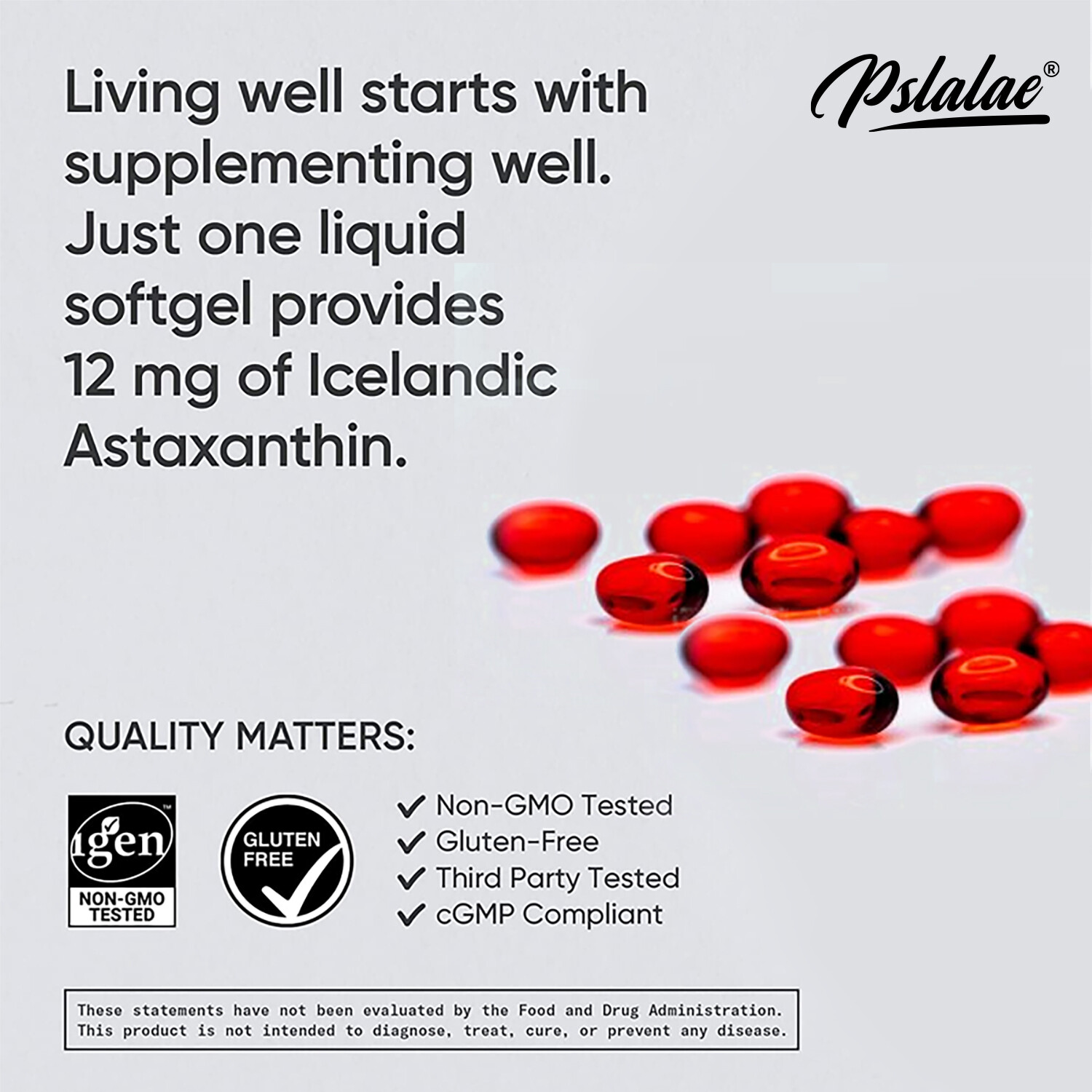 Astaxanthin 12mg – (From Haematococcus Pluvialis) Powerful Antioxidant Support