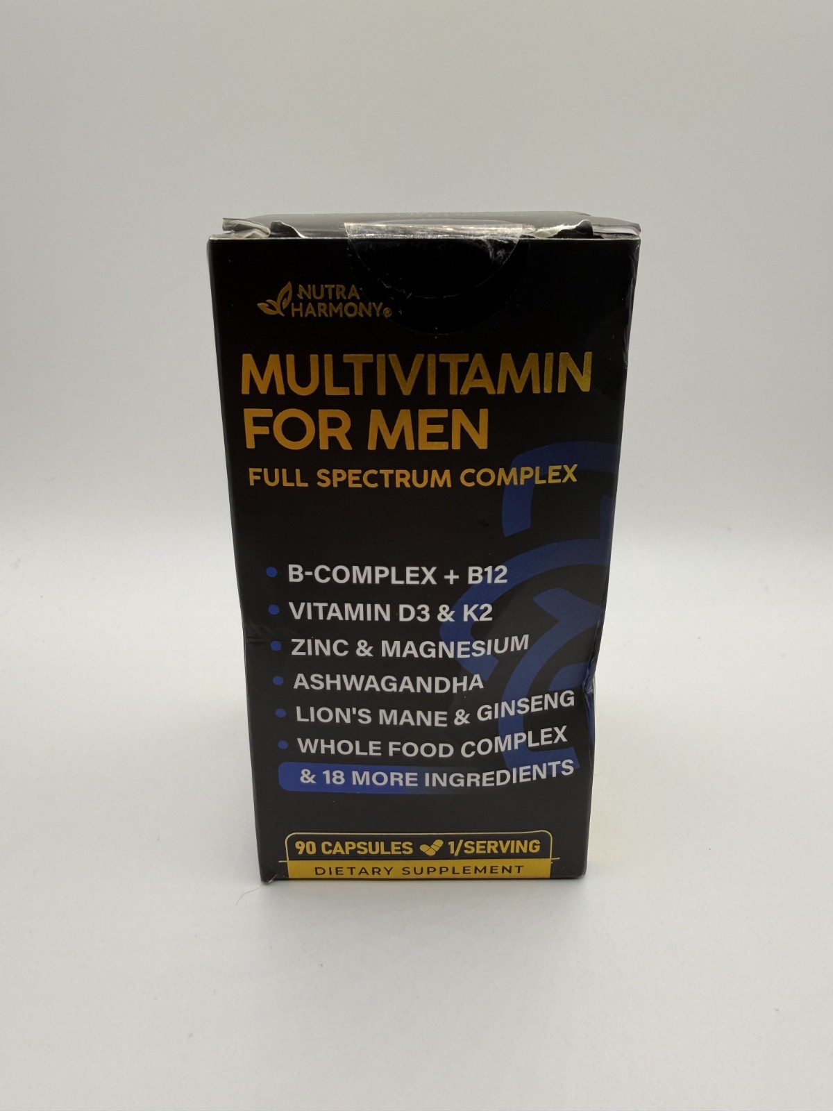 Nutra Harmony Multivitamin for Men Full Spectrum Complex 90 Capsules – Brand New