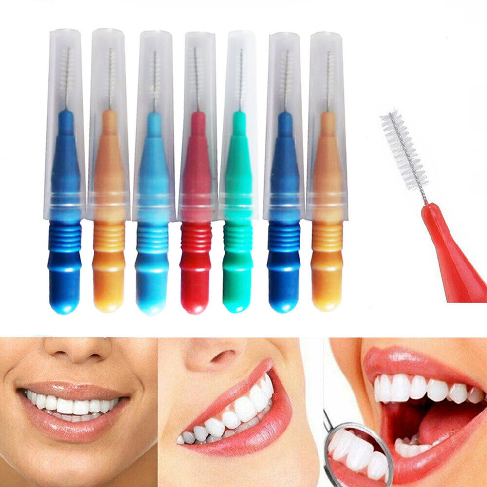50Pcs/PACK Interdental Brush Gum Oral Hygiene Floss Tooth Brush Toothpick J7Z9