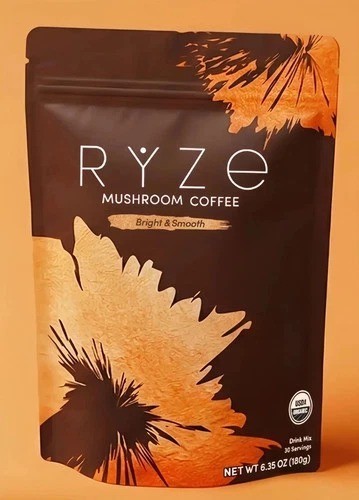 RYZE Mushroom Coffee USDA Organic with 6 AdaptogenicMushrooms and MCT Oil