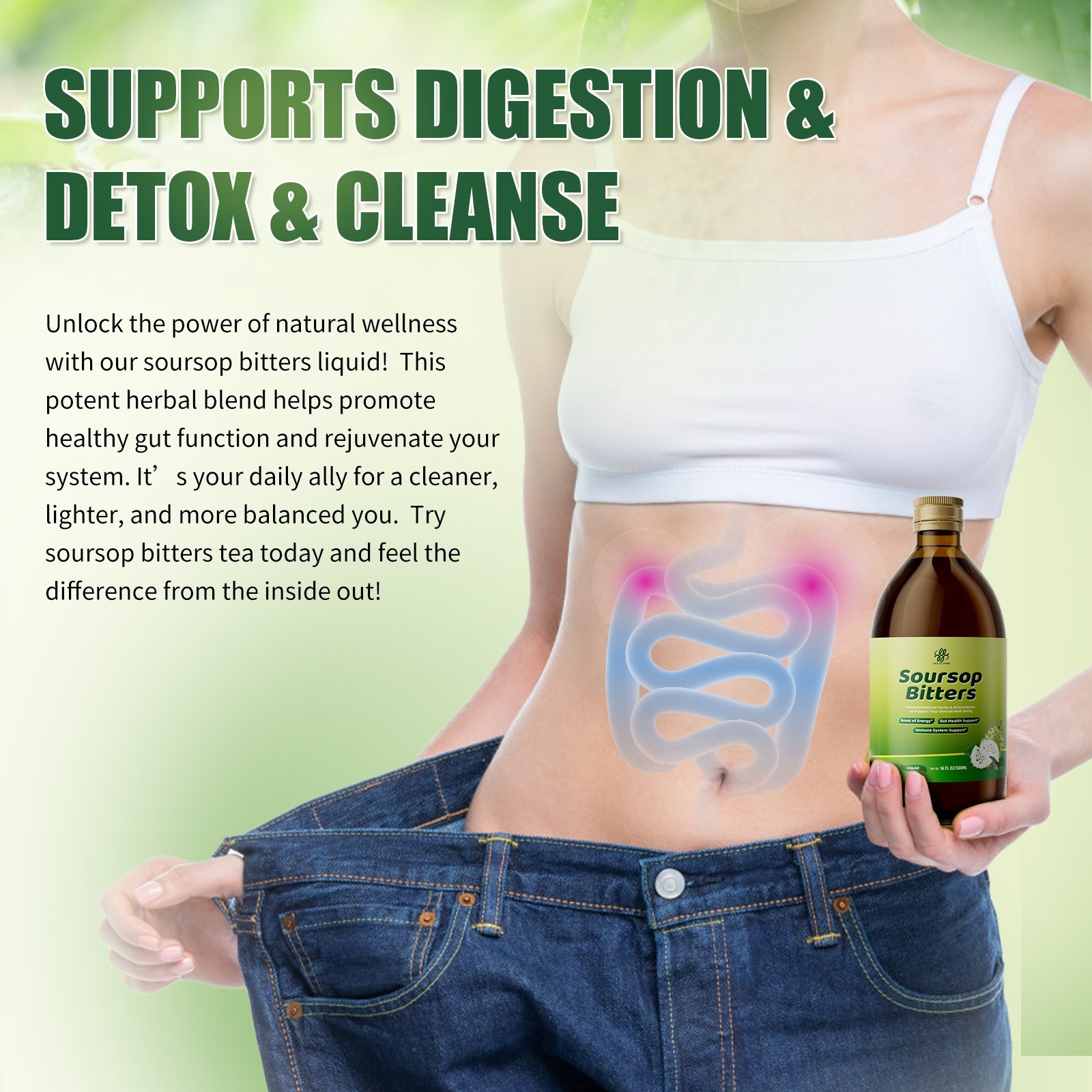 Soursop Bitters Exotic Liquid Digestive Support & Immune Health 2/8/16 oz