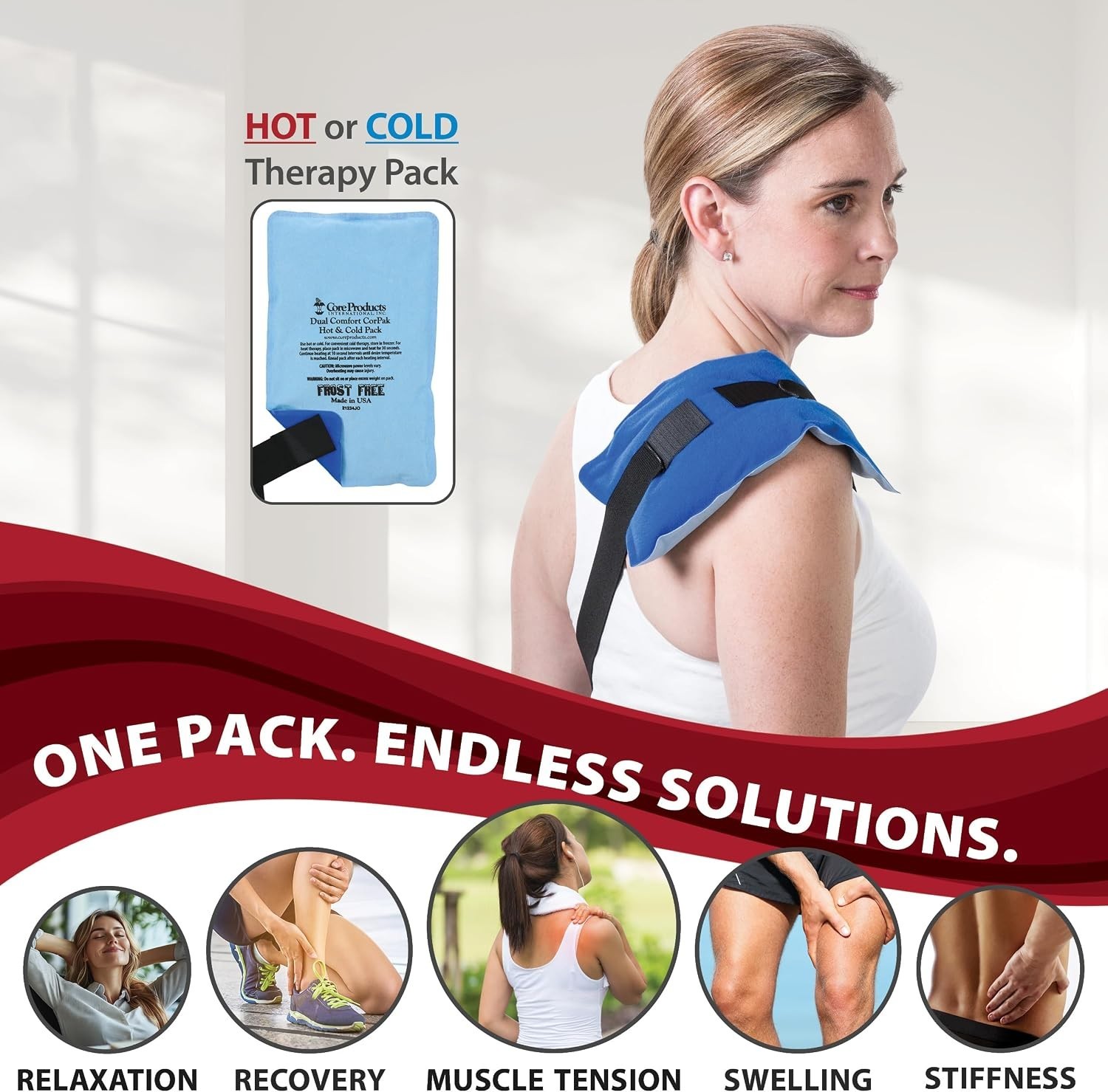 Durable 2-Pack of Soft CorPaks – Hot & Cold Therapy for Muscle Pain Relief