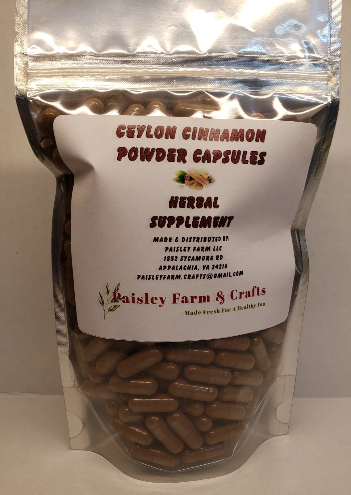 Ceylon Cinnamon Capsules 300 Ct – Made Fresh On Demand!