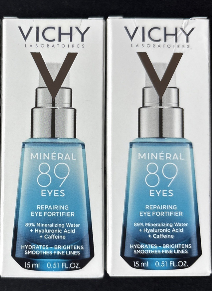 Vichy Mineral 89 Eyes Repairing Eye Fortifier 15ml exp 05/2027. 2 Pack!