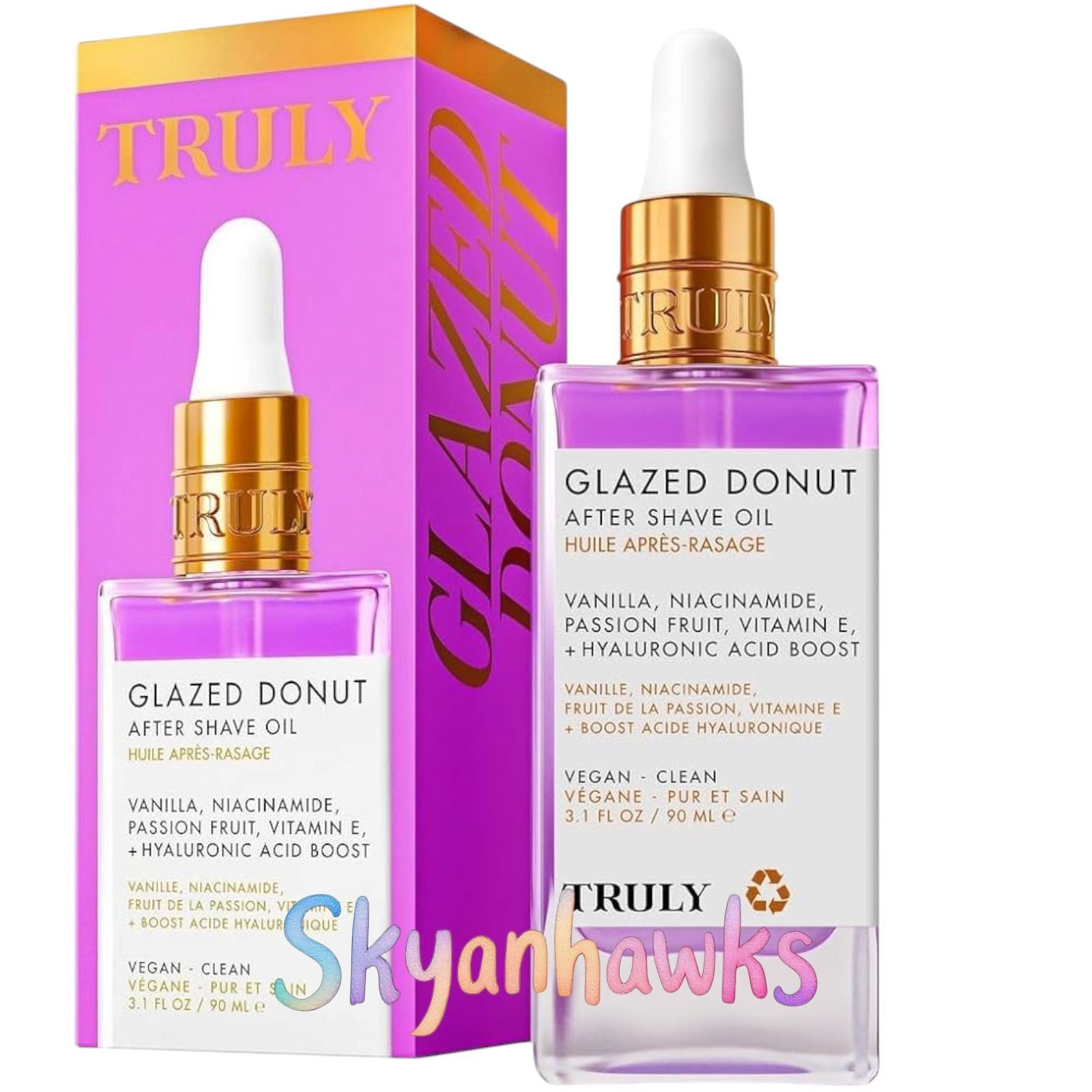 Truly Beauty Glazed Donut After Shave Oil 3.1 fl oz / 90 mL Free Shipping