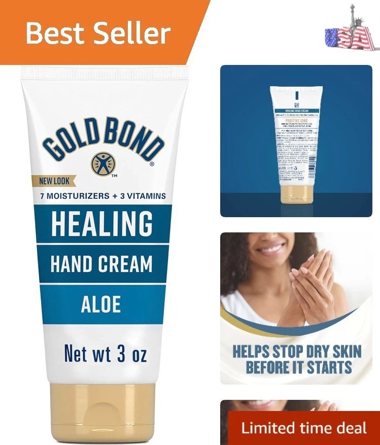 Healing Hand Cream with Aloe, Rich Moisturizer for Dry to Extra Dry Skin, Hyd…