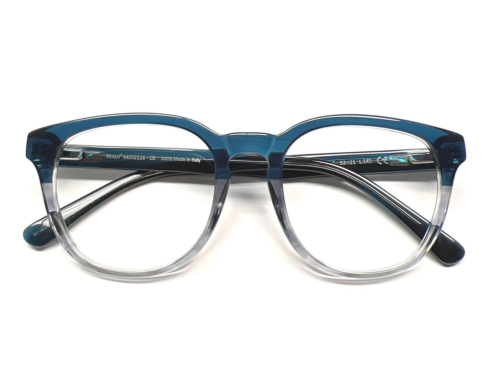 Maui Jim MJO 2126-08 Eyeglasses Glasses Crystal Blue Gray Gradient 52mm (Large)