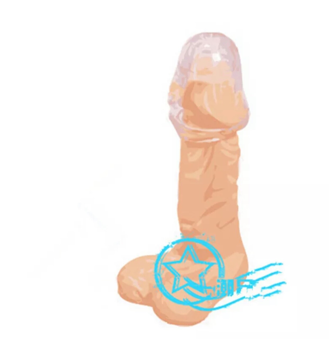 2pc Male Penis Special Condom Delay Extension Glans Sleeve random color
