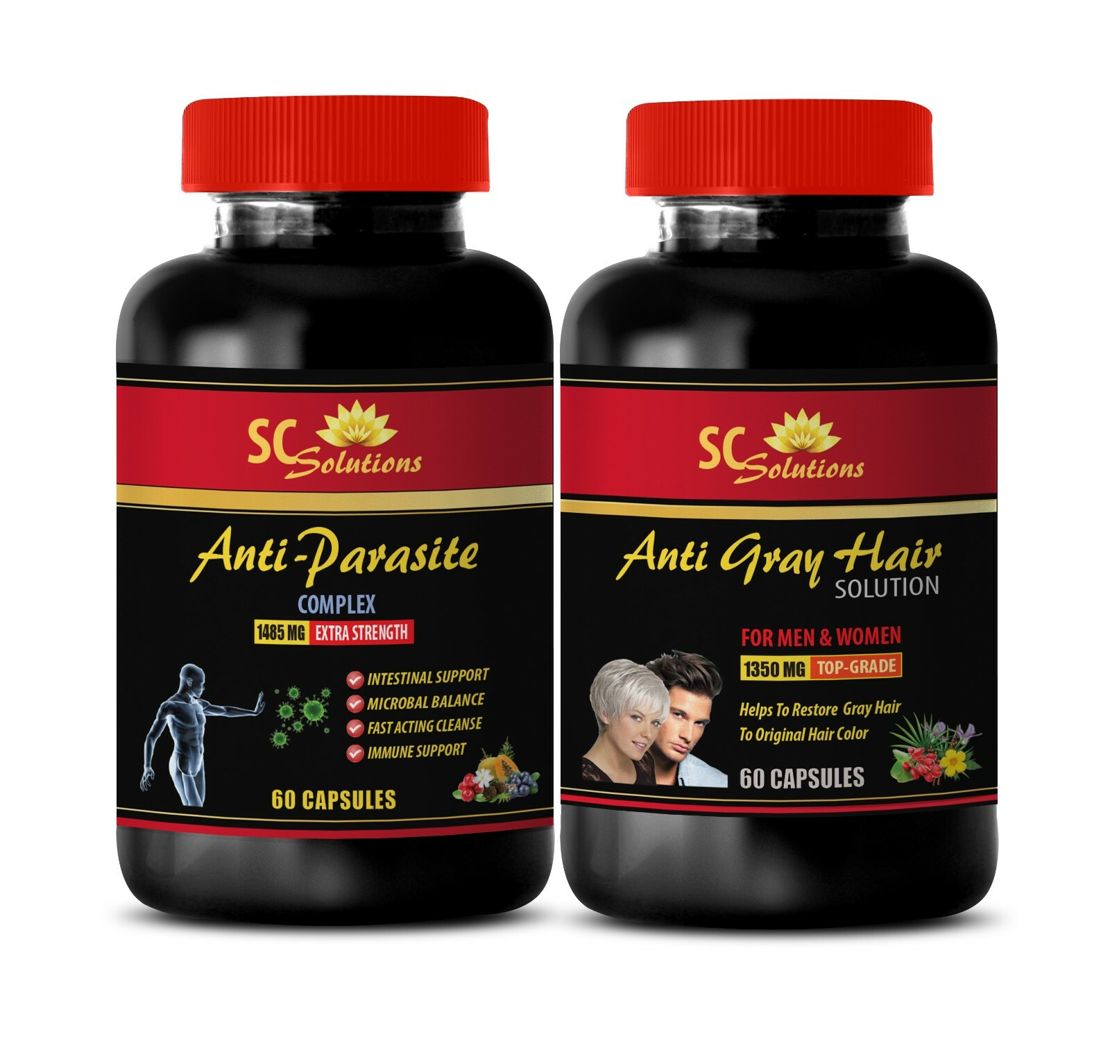 Parasite and worm cleanse for humans – ANTI GRAY HAIR-ANTI PARASITE COMBO – diet