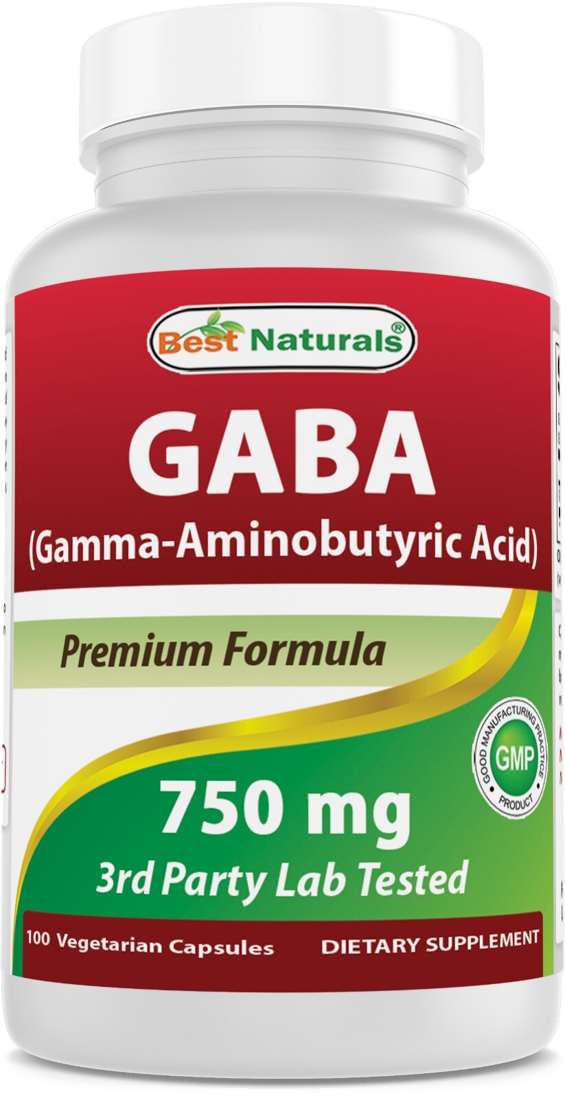 Best Naturals Gaba 750 mg 100 Veggie Caps