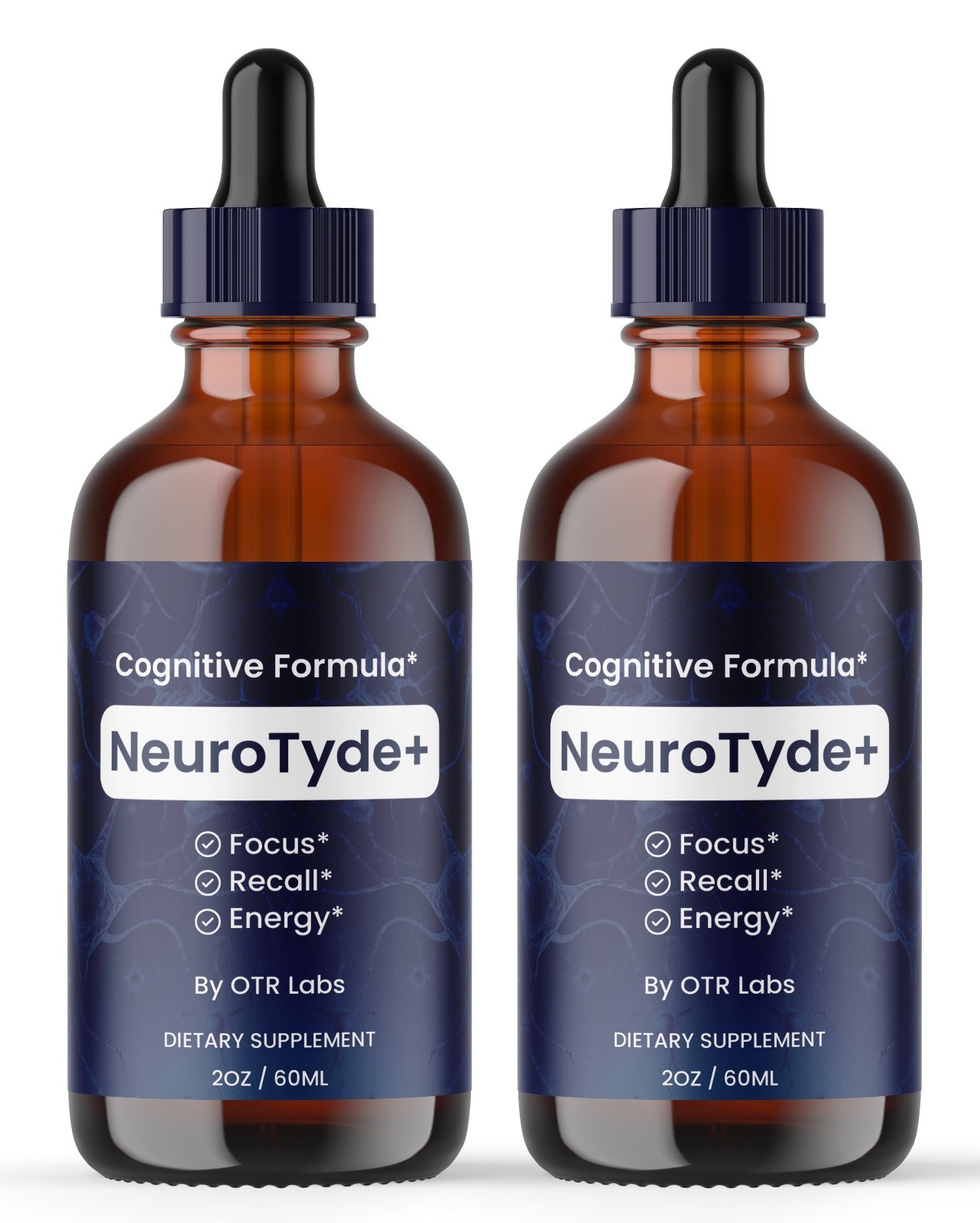 NeuroTyde Drops, Neuro Tyde Liquid Supplement for Brain Focus & Memory – 2 Pack