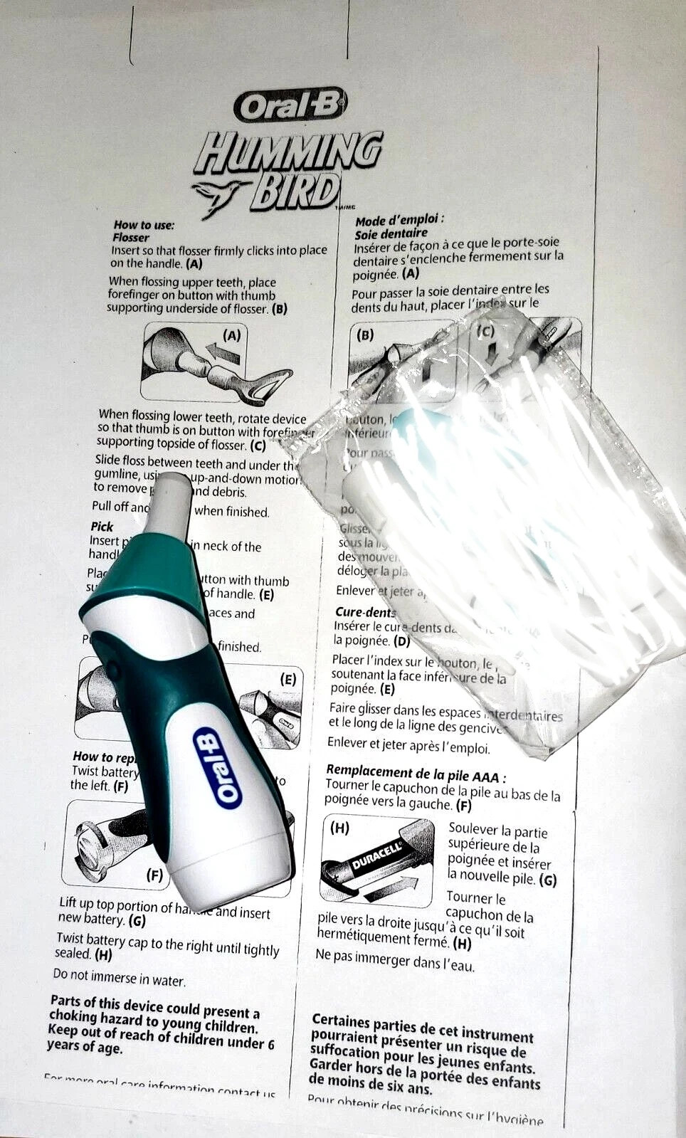 READ ALL CAREFULLY. 100% Guaranteed Oral B ALWAYS ON Hummingbird Power Flosser