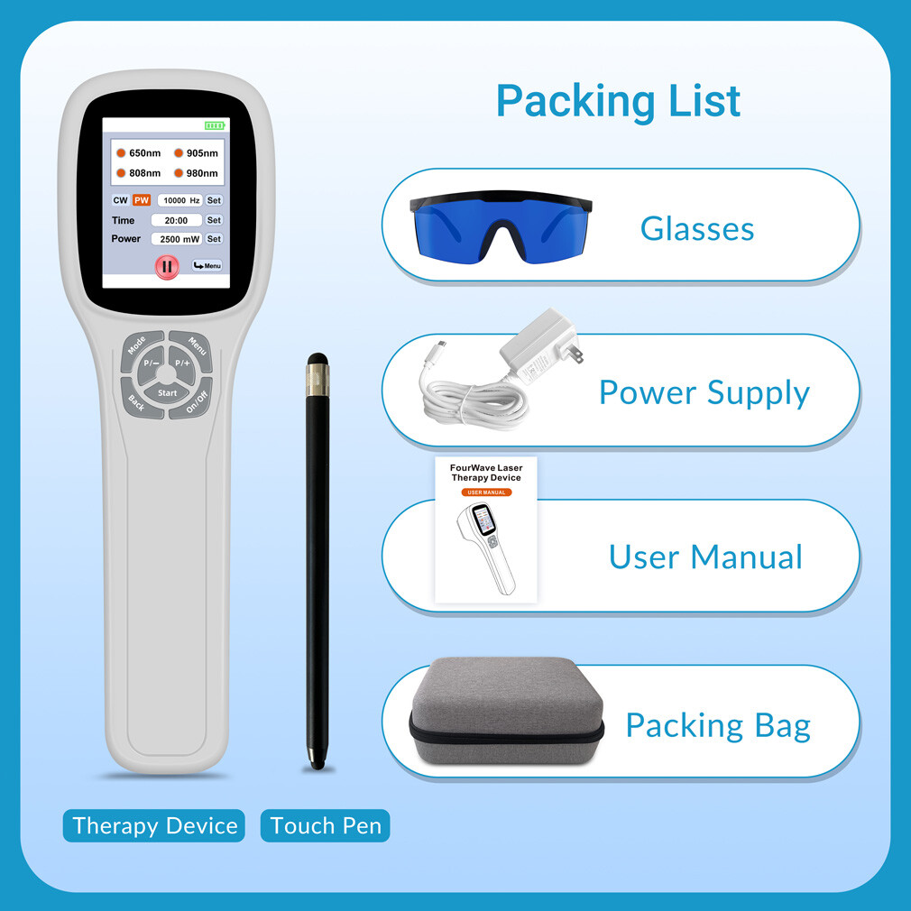 2.5W Class 3b Cold Laser Therapy Device 650nm 808nm 905nm 980nm for Arthritis
