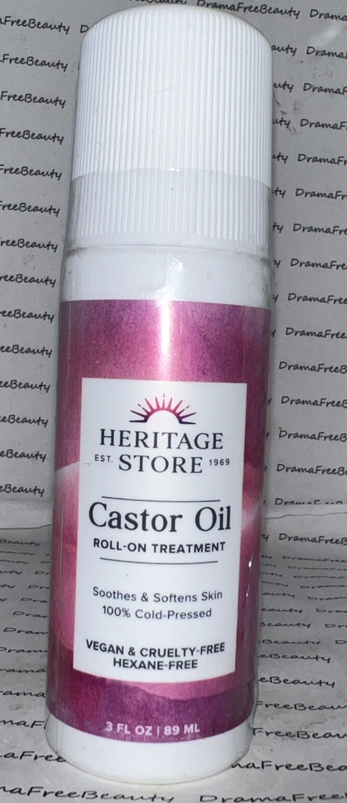 Heritage Store 100% Cold-Pressed Castor Oil Roll-On Treatment 3 fl.oz. BN Sealed