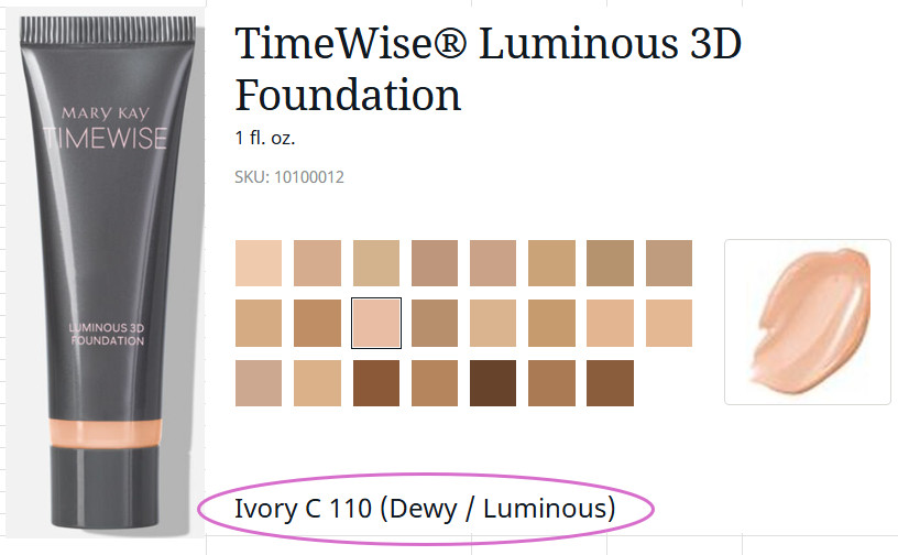 TimeWise Luminous 3D Liquid Foundation- Med. to Full Coverage – 23 Color Choices