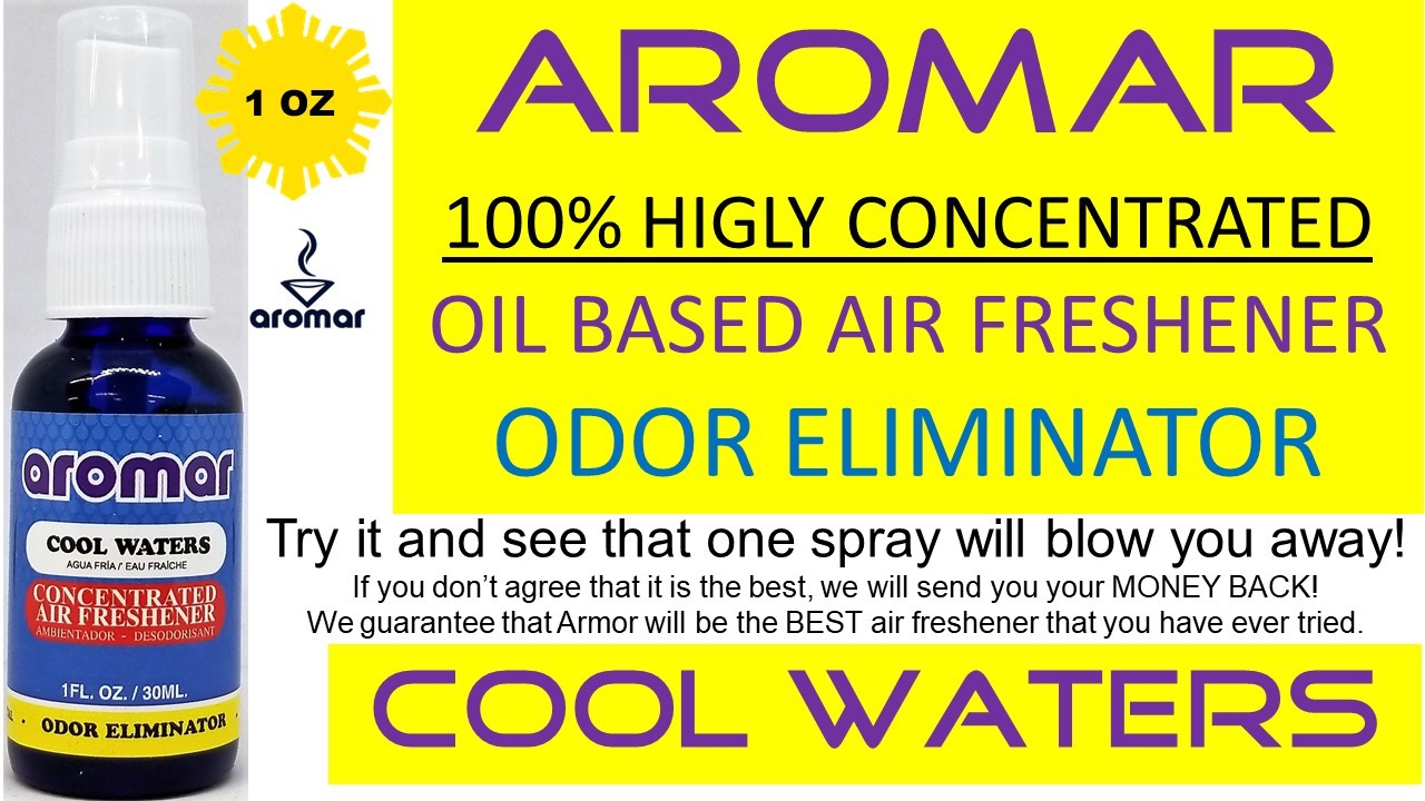 (BUY 2, GET 1 FREE)?AROMAR 100%HIGHLY CONCENTRATED AIR FRESHENER COOL WATER 1