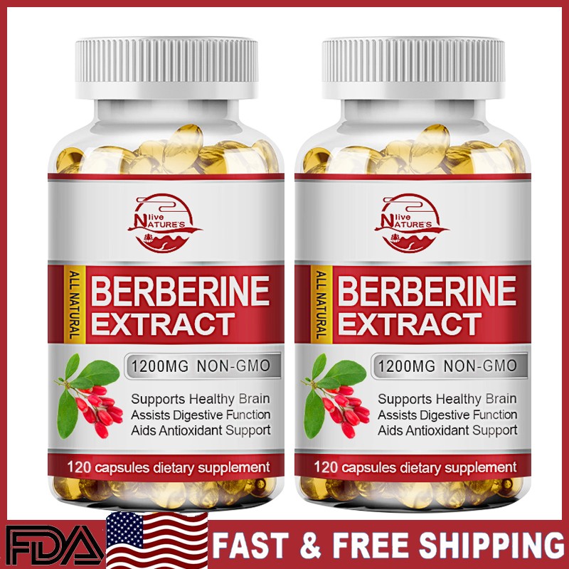 240 Caps Berberine HCL 1200mg High Potency Anti-inflammatory,Blood Sugar Support