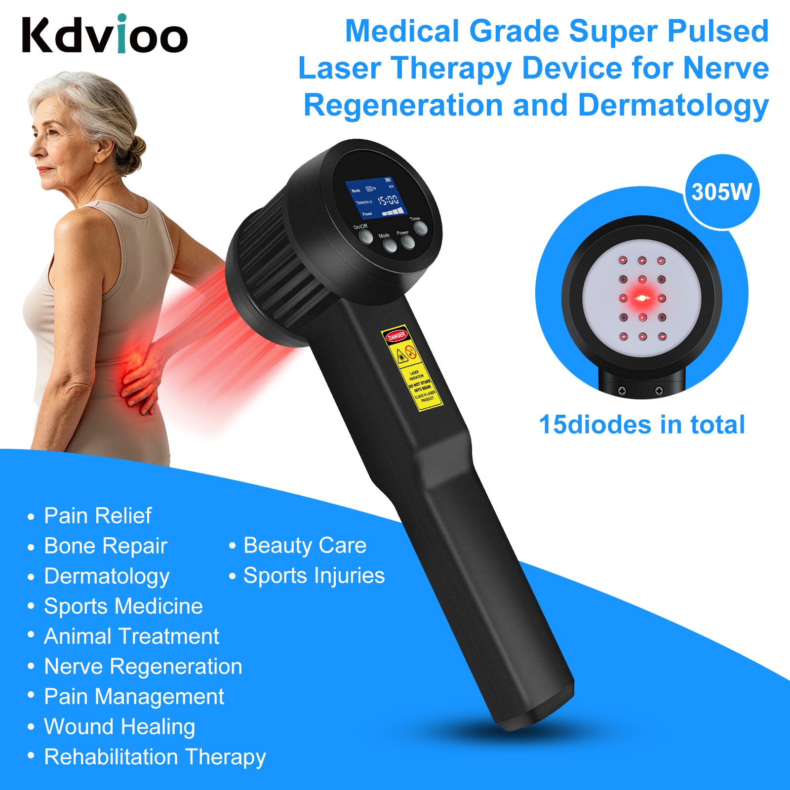 305W 905nm Super Pulsed Laser Therapy Device for Chronic Inflammatory Diseases