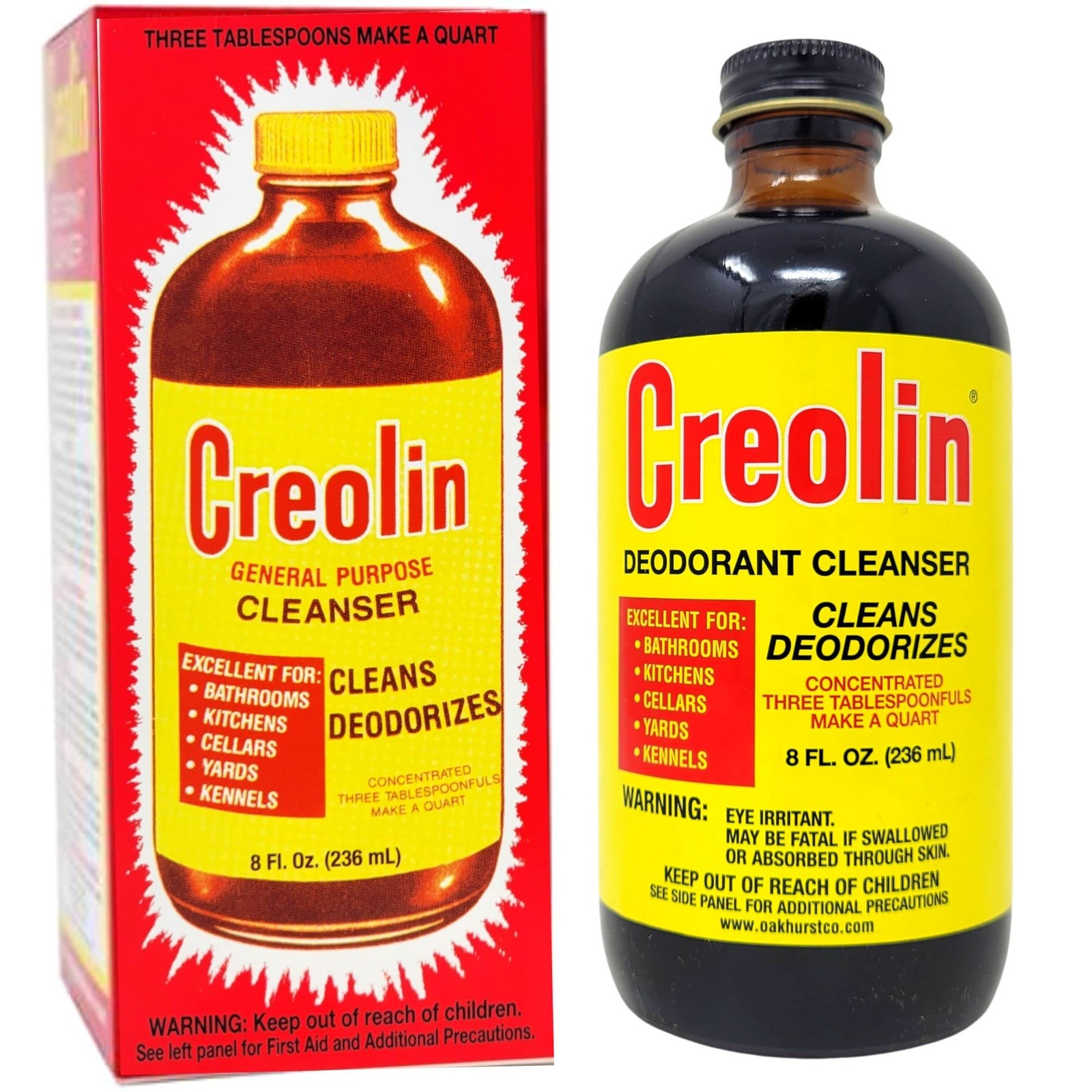 Creolin Deodorizing Multi-Purpose Cleanser, 8 Ounces 8 Fl Oz (Pack of 1)
