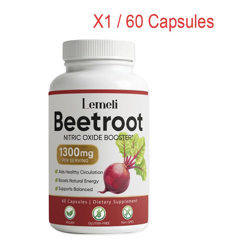 Lemeli 1-3x Beetroot – 1300mg, Lemeli Beet Root Supplement 60 Capsules