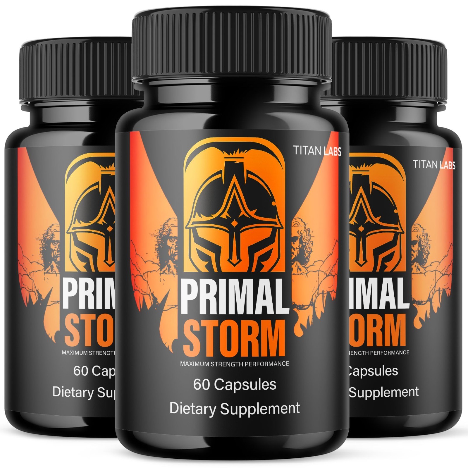 (3 Pack) Primal Storm Advanced Male Support Supplement PrimalStorm 180 Capsules