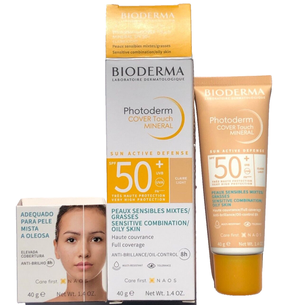 Bioderma Photoderm Mineral Cover Touch Light SPF50 40g Anti- Shine Exp 09/2026