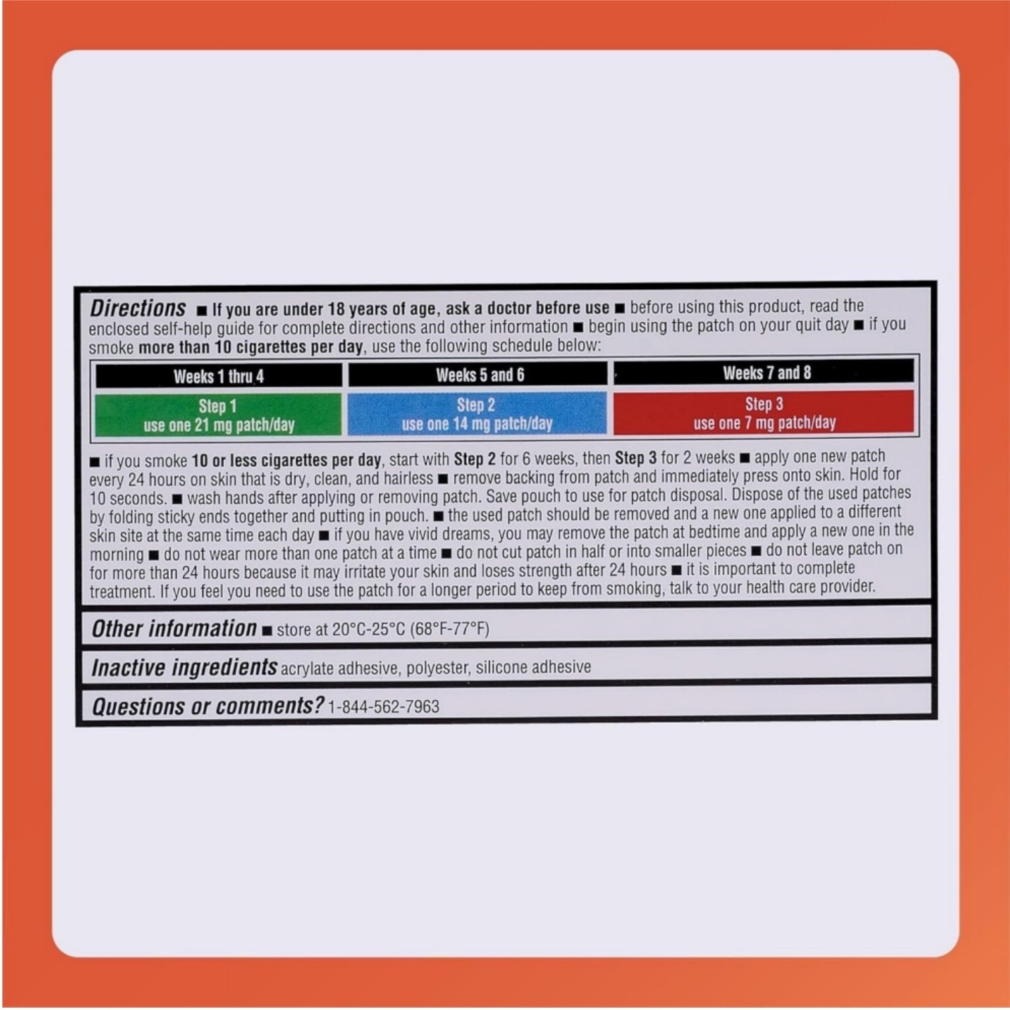 1 Pack Clear Nicotine 21mg Transdermal System Patch Step Exp