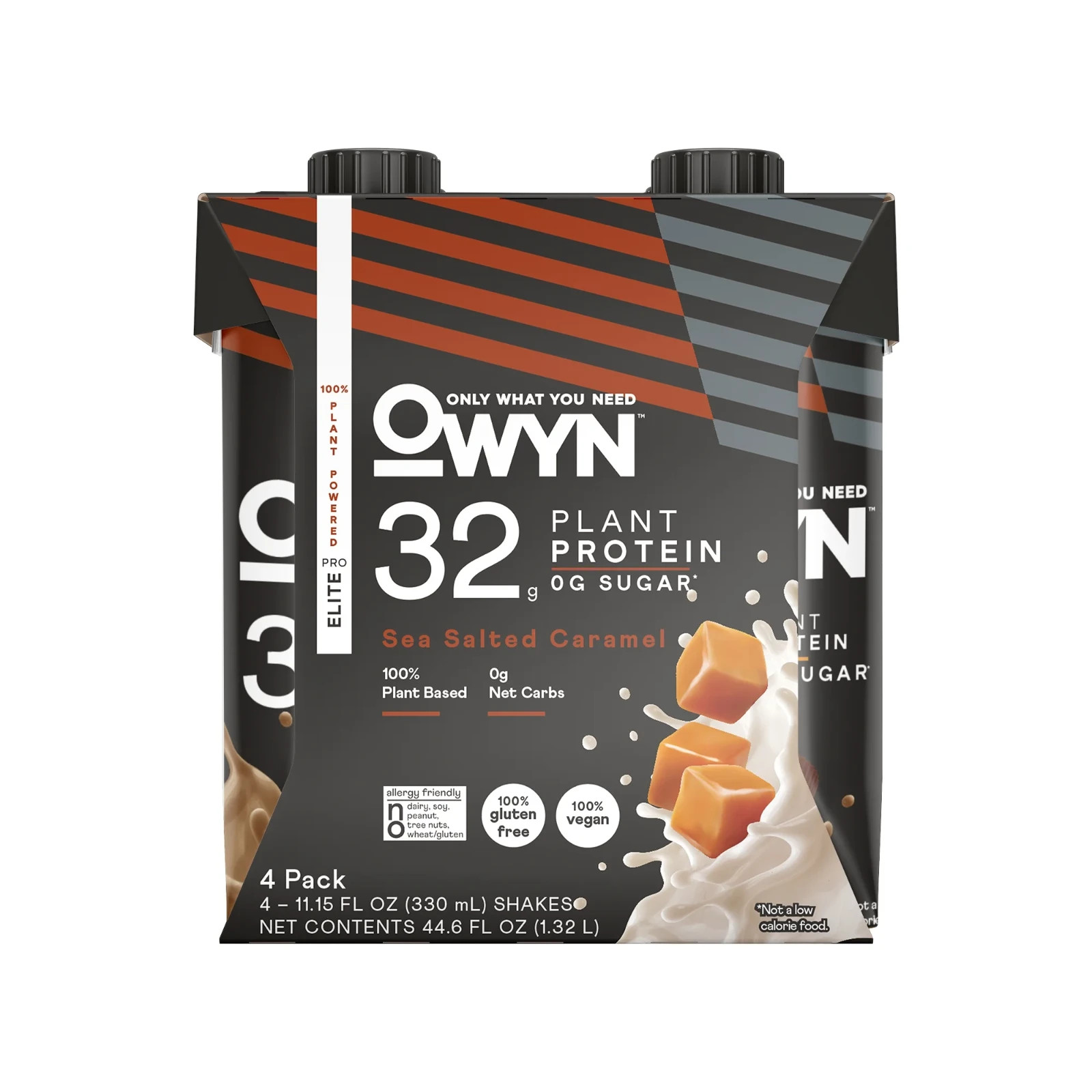 Owyn Pro Elite Sea Salt Caramel Plant Protein Shake, 4 Ct, 32g
