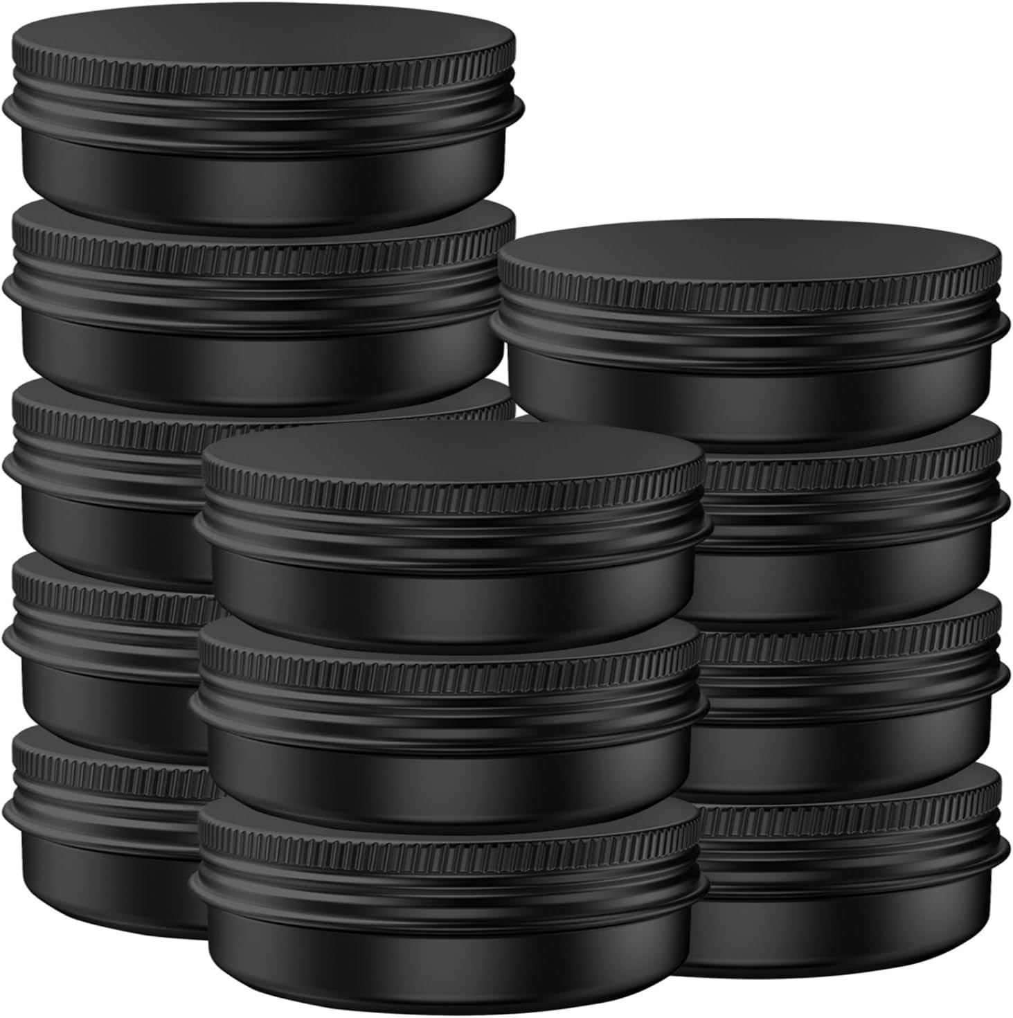 20 Pcs 4 Oz Aluminum Tin Jars with Screw Lids Black 120mL (4 Ounce (20 Count)