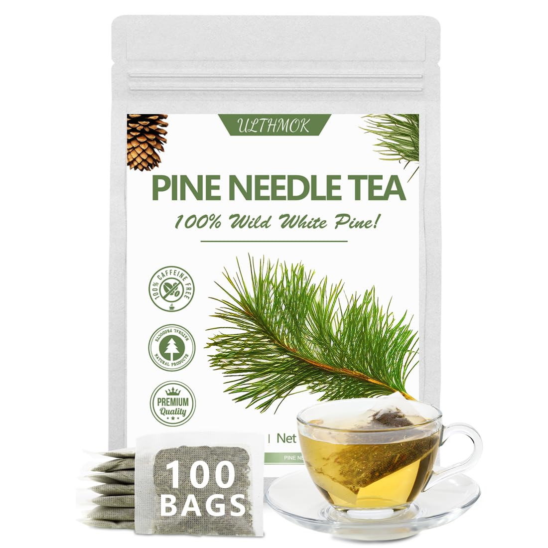Premium Dandelion Leaf & Root Tea,50 Tea Bags for Liver & Kidney Health, Roasted