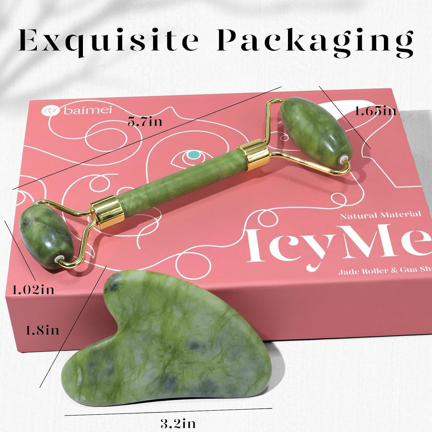 Portable Jade Roller & Gua Sha Set – Effortless Skincare & Puffiness Relief