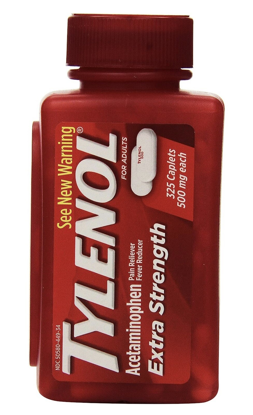 Tylenol Extra Strength Pain Relief 500mg Acetaminophen 325 Caplets Exp 07/29