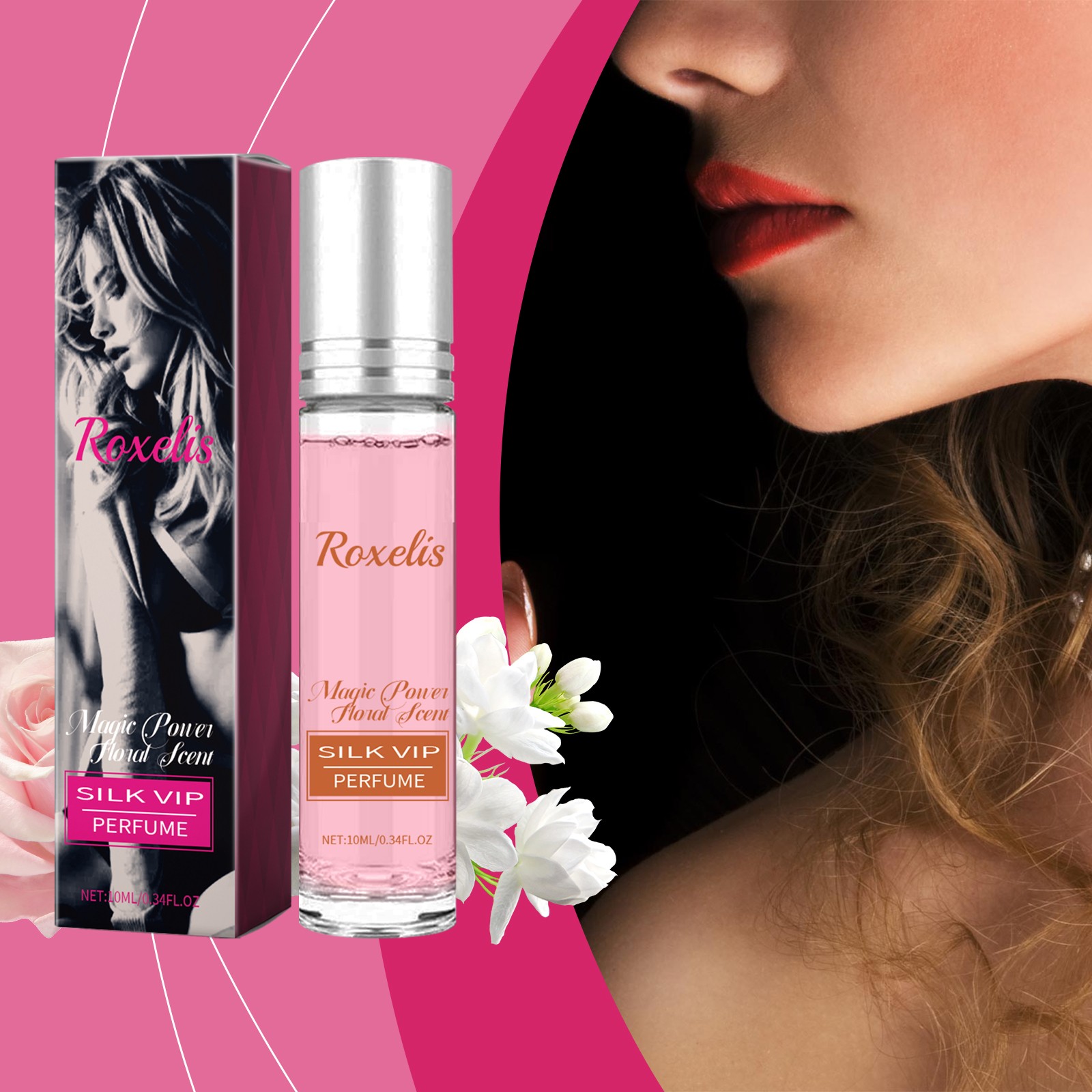 Jasmine & Rose Perfume Oil, Citrus Floral Scent, Long Lasting Fragrance